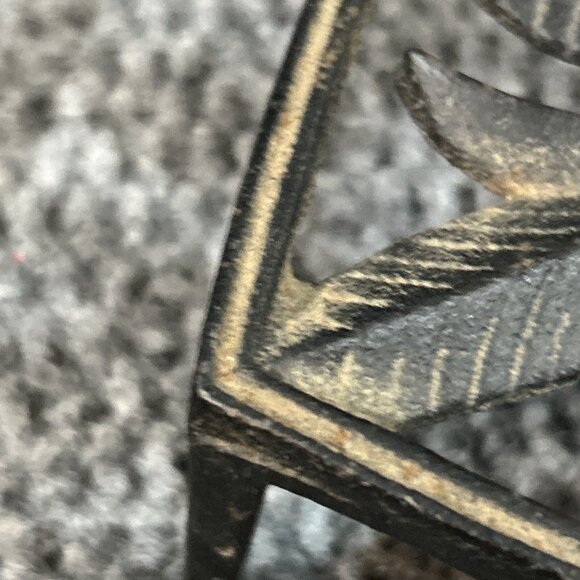 (2) Vtg Cast Iron Candle Holder Pyrex Other Black Legs Stand - Picture 10 of 14